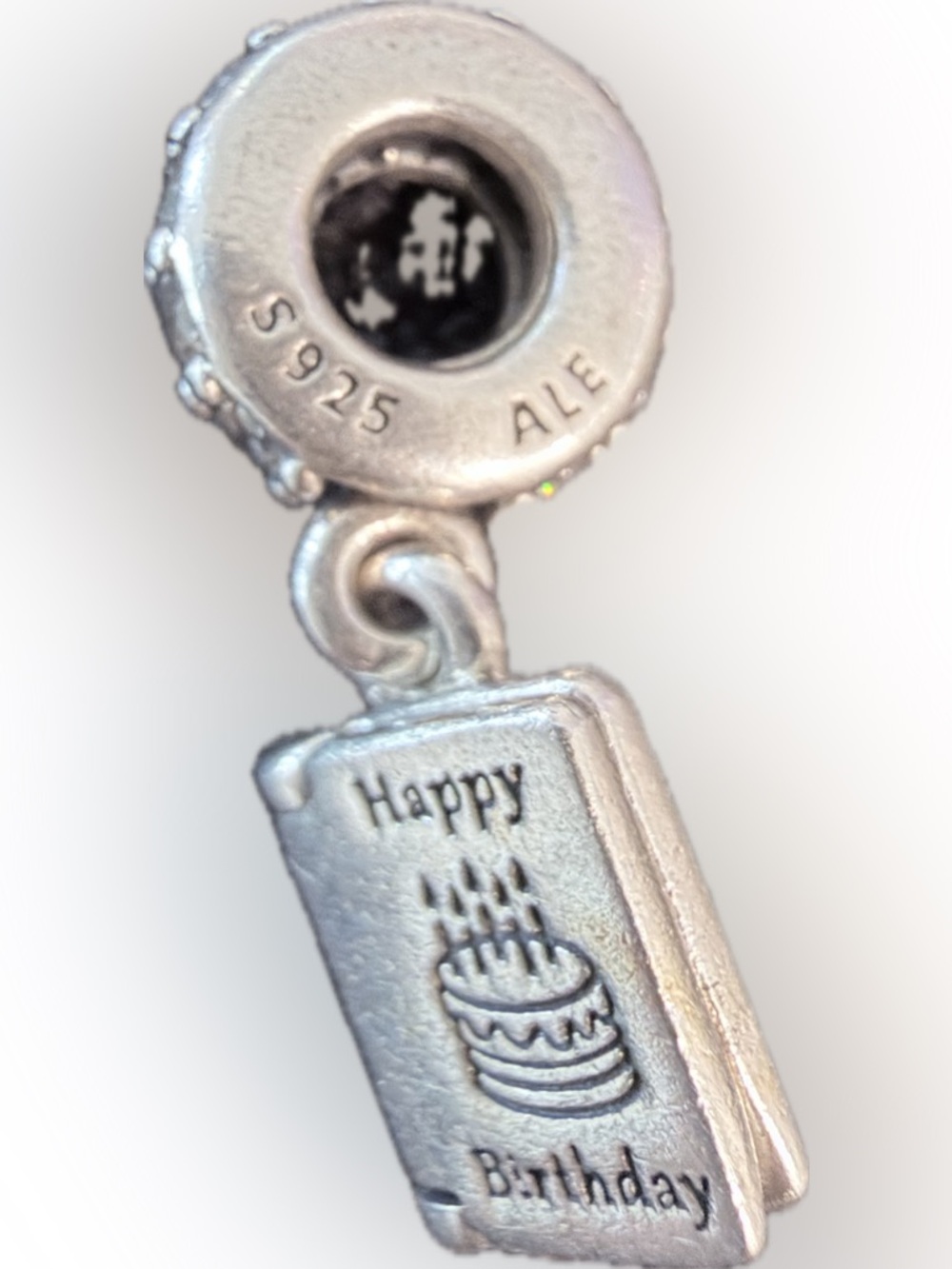 Pandora Silver 'Happy Birthday' Book Locket Charm - Picture 3 of 4